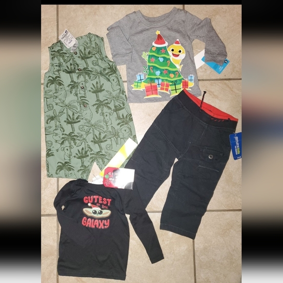 Baby Boy Clothes Bundle Lot 12-18 Months Star Wars Paw Patrol Baby Shark NEW NWT - Picture 5 of 5
